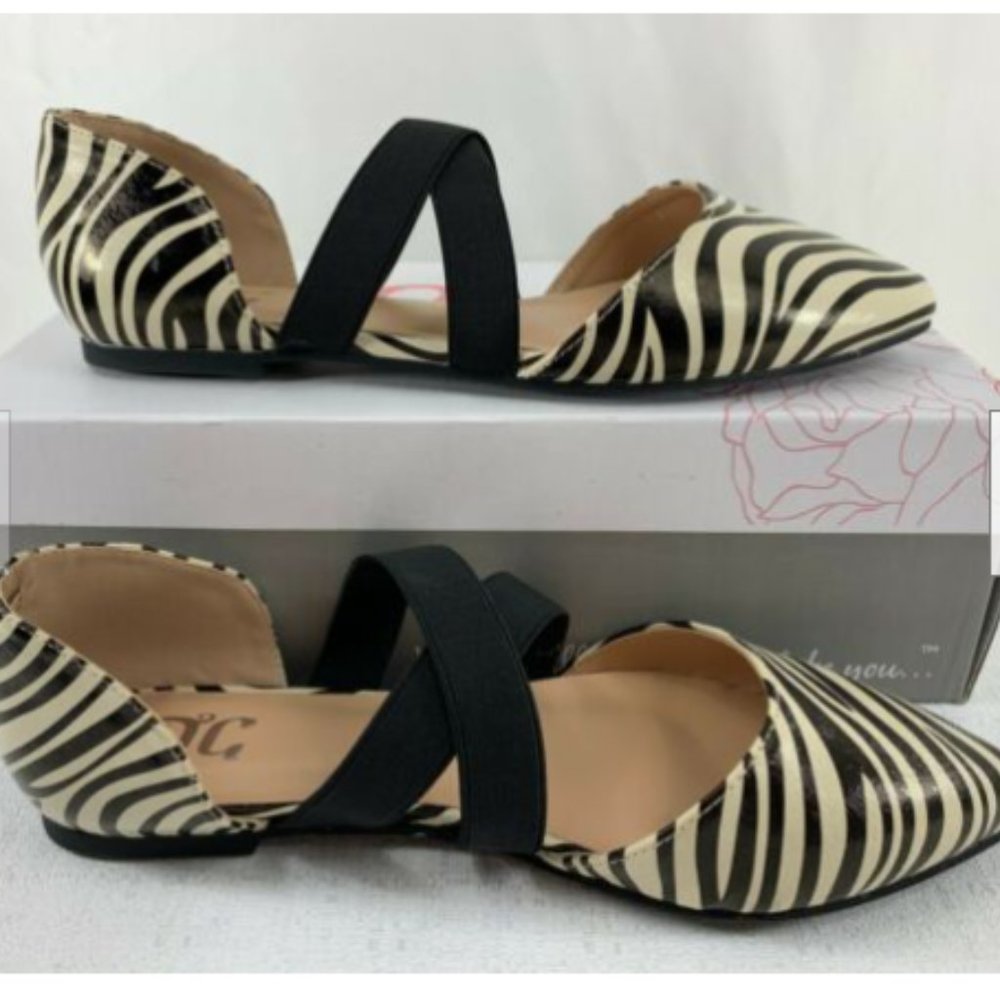 BELLA CORA Women's Zebra Everly Ballet Flats